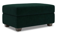  Pouf de rangement The Trunk de Sofa Lab de 39 po fabriqué au Canada en tissu de velours - vert Hunter Green 