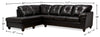 Addison 2-Piece Leath-Aire Left-Facing Sectional - Blackberry 
