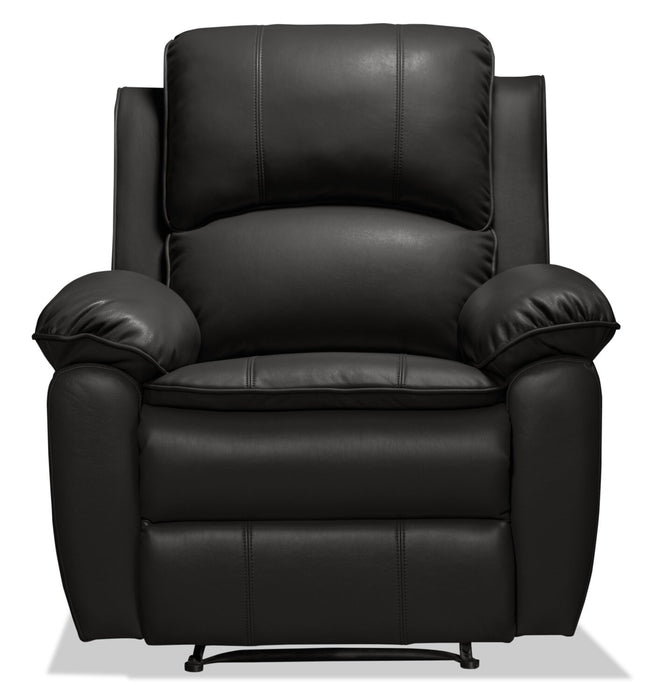 Fauteuil à inclinaison électrique Chandler de 37 po en tissu d’apparence cuir - gris