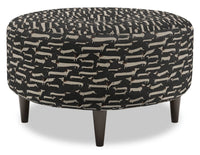  Pouf The Curve de Sofa Lab de 31 po fabriqué au Canada en tissu - Peppercorn multicolore 