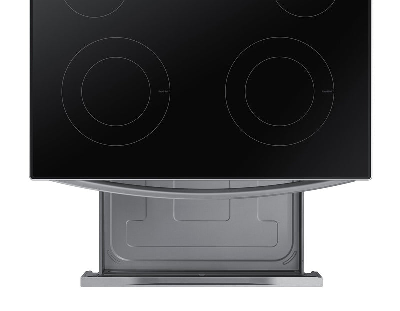 Cuisinière intelligente électrique amovible Samsung de 6,3 pi³ avec nettoyage à la vapeur - acier inoxydable - NE63A6111SS/AC