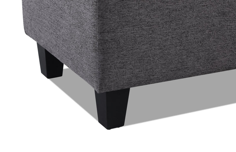 Ensemble 3 poufs de rangement Kai de 19,5 po - apparence lin gris