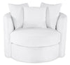 Midi Chenille Swivel Cuddler Chair - Plush Heaven 