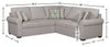 Scott Living Haven 2-Piece Right-Facing Chenille Fabric Sectional - Grey | Sofa sectionnel de droite Haven de Scott Living 2 pièces en tissu de chenille - gris