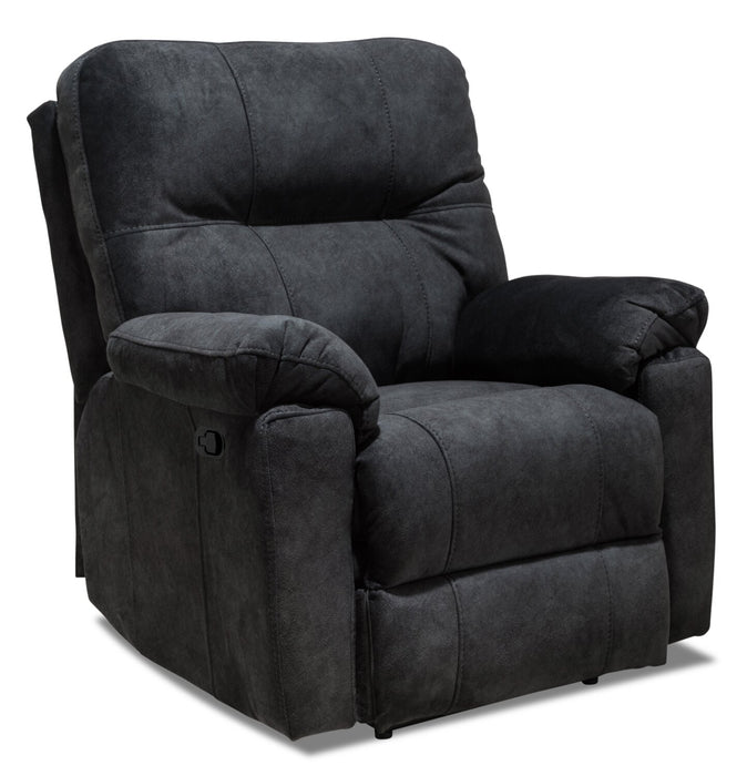 Fauteuil coulissant inclinable Gybson de 38 po fabriqué au Canada en tissu - gris graphite