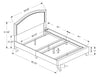 Pearl Queen Bed - Brown 