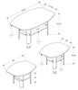Everest 35.5" Modern 3-Pack Coffee + 2 End Tables with Shelf - Grey |Ensemble 3 tables modernes Everest de 35,5 po (table à café et 2 tables de bout) avec tablette - gris