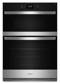 Four mural combiné électrique Whirlpool de 4,3 pi³ et de 27 po avec convection véritable - acier ino…