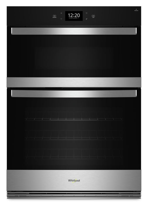Four mural combiné électrique Whirlpool de 4,3 pi³ et de 27 po avec convection véritable - acier inoxydable résistant aux traces de doigts - WOEC7027PZ
