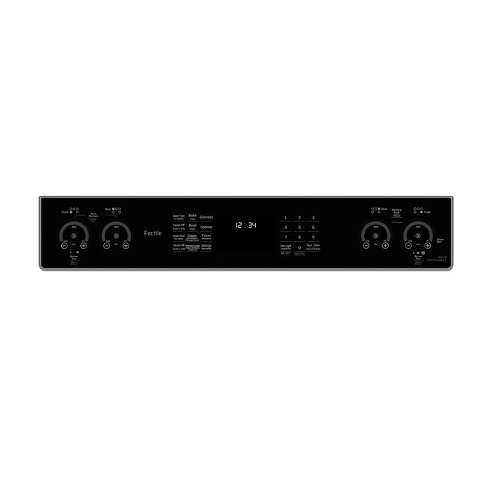Cuisinière intelligente électrique Profile de 6,8 pi³ avec convection européenne véritable - acier inoxydable résistant aux traces de doigts - PCS980YMFS