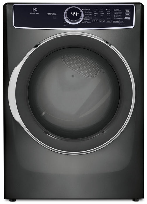 Laveuse à chargement frontal de 5,2 pi³ et sécheuse à gaz de 8 pi³ de Electrolux – titane 