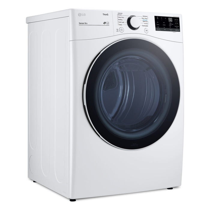 Sécheuse électrique intelligente LG de 7,4 pi³ - blanche - superposable - DLE3600W