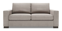 Sofa Track de Sofa Lab de 75 po de format condo fabriqué au Canada en tissu d’apparence lin - gris Pax Slate