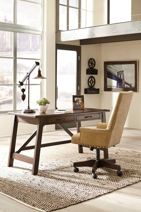 Bureau Baldridge de 60 po à 2 tiroirs - brun rustique