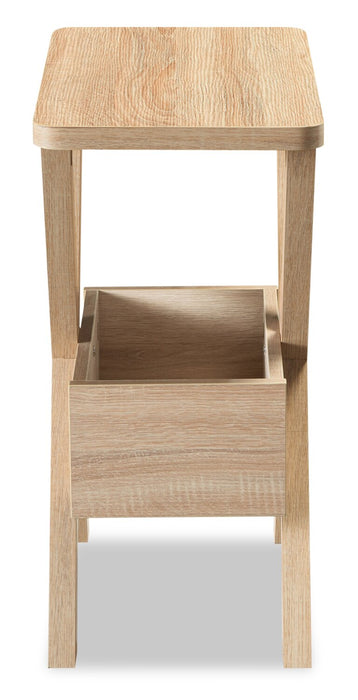 Table de fauteuil Torry de 11,5 po avec compartiment - taupe