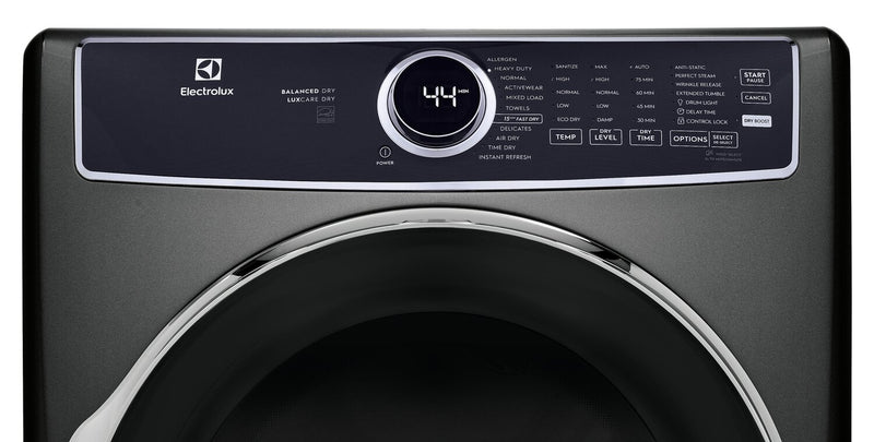 Laveuse à chargement frontal de 5,2 pi³ et sécheuse électrique de 8 pi³ de Electrolux – titanes