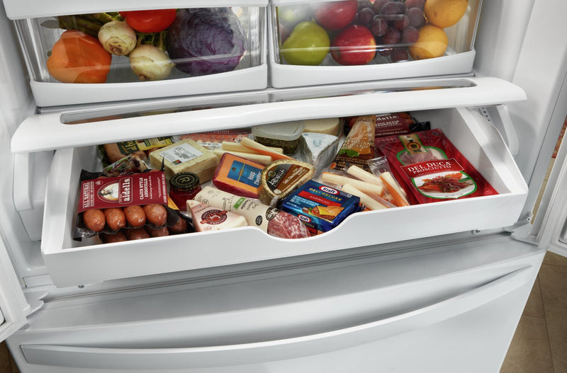 Réfrigérateur Whirlpool de 22 pi³ et de 33 po à congélateur inférieur - blanc - WRFF5333PW