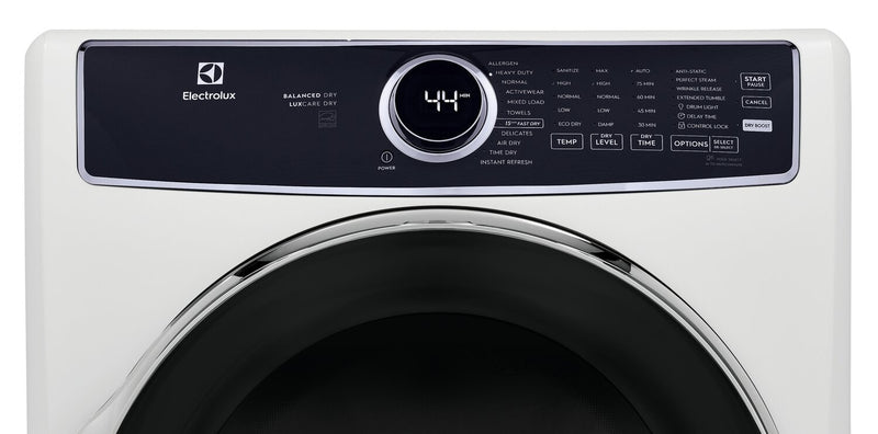Sécheuse à gaz Electrolux de 8 pi³ avec vapeur - blanche - superposable - ELFG7637AW