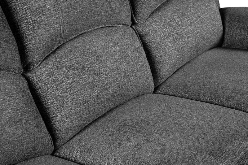Sofa à inclinaison électrique Chandler de 82 po en tissu de chenille - gris