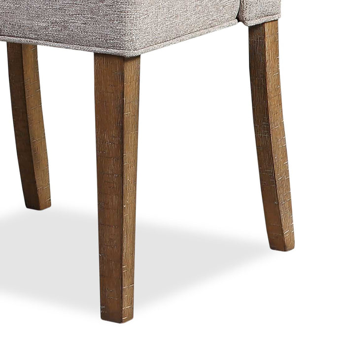 Chaise de salle à manger Cedar en tissu de polyester et en pin - beige