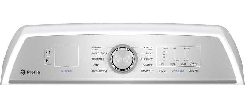 Sécheuse électrique Profile de 7,4 pi³ avec lien à la laveuse - PTD60EBMRWS