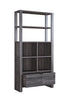 75” Bookcase - Grey  - Contemporary style Bookcase in Grey Medium Density Fibreboard (MDF)