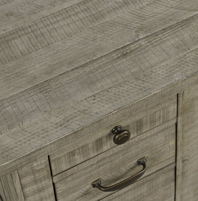 Table de fauteuil rustique Colson de 18 po avec rangement - bois de grève 
