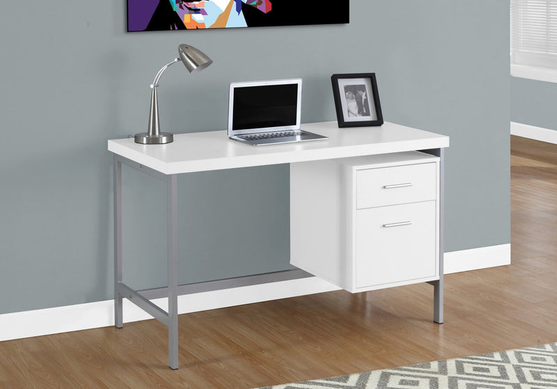 Bureau Lindsay de 47,25 po à 2 tiroirs - blanc
