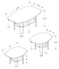 Everest 35.5" Rustic 3-Pack Coffee + 2 End Tables with Shelf - Dark Walnut |Ensemble 3 tables rustiques Everest de 35,5 po (table à café et 2 tables de bout) avec tablette - noyer foncé