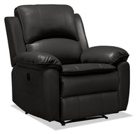 Fauteuil à inclinaison électrique Chandler de 37 po en tissu d’apparence cuir - gris