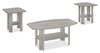 Everest 35.5" Modern 3-Pack Coffee + 2 End Tables with Shelf - Grey |Ensemble 3 tables modernes Everest de 35,5 po (table à café et 2 tables de bout) avec tablette - gris