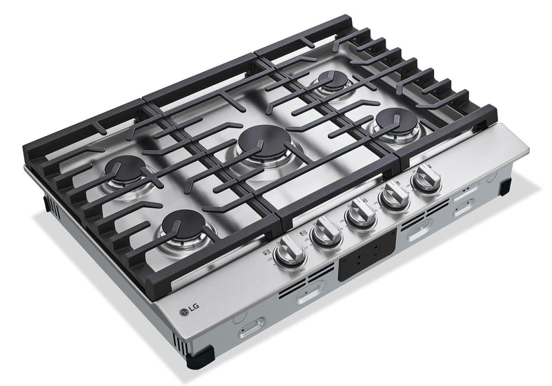 Surface de cuisson à gaz LG de 30 po à 5 éléments - acier inoxydable Smudge-ProofMD - CBGJ3023S