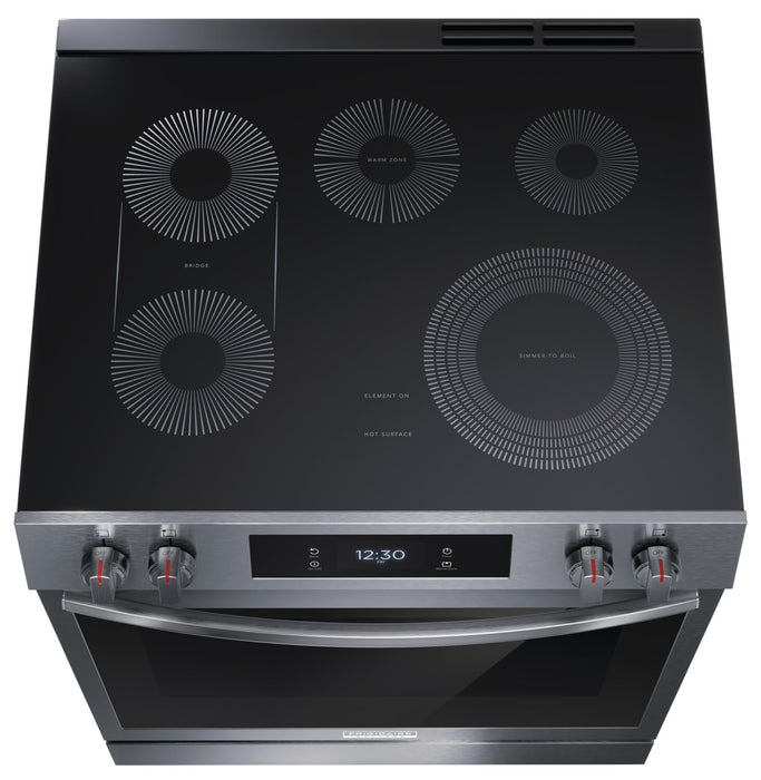 Cuisinière électrique Frigidaire Gallery de 6,2 pi³ avec convection totale et friture à air - acier inoxydable noir Smudge-ProofMD - GCFE306CBD
