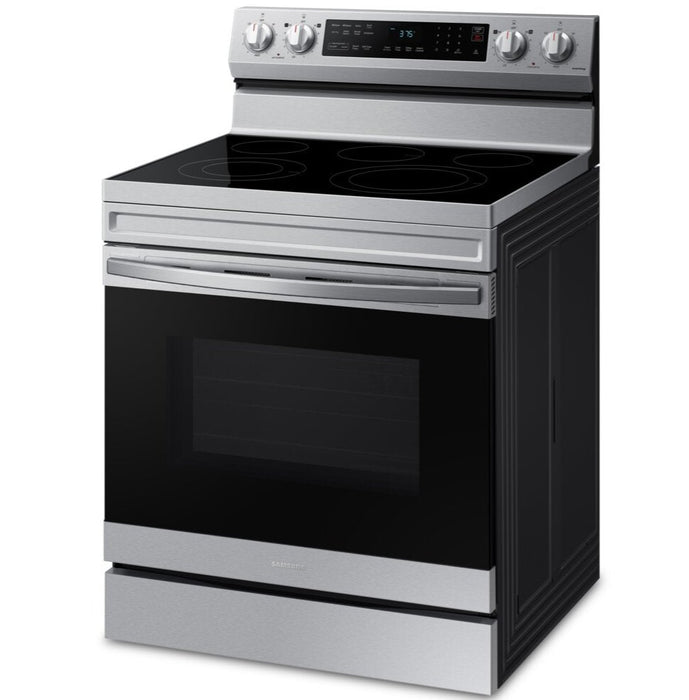Cuisinière intelligente électrique amovible Samsung de 6,3 pi³ avec friture à air - acier inoxydable - NE63A6511SS/AC