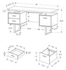 Teagan Reversible Desk - Grey Concrete-Look 