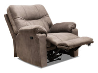 Fauteuil coulissant inclinable Gybson de 38 po fabriqué au Canada en tissu - brun latté