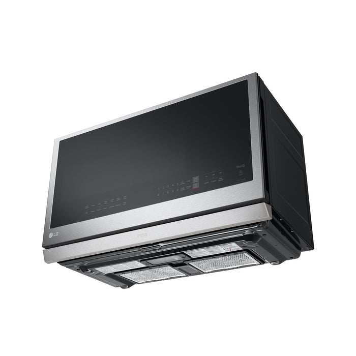 Four à micro-ondes à hotte intégrée LG de 2,1 pi³ avec ExtendaVentMC et cuisson par capteur - acier inoxydable Smudge-ProofMD - MVEL2137F