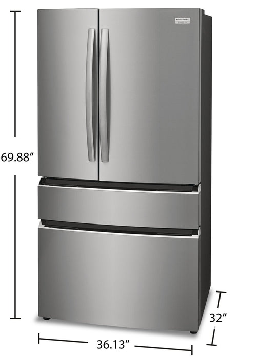 Réfrigérateur Frigidaire Gallery de 22,1 pi³ et de 36 po de profondeur comptoir à 4 portes françaises - acier inoxydable Smudge-ProofMD - GRMG2272CF