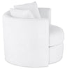 Petite Chenille Swivel Cuddler Chair - Plush Heaven 