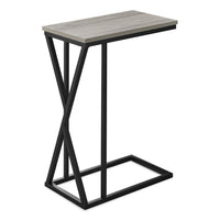 Table de fauteuil Leila de 10,25 po en forme de C - grise