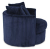 Midi Chenille Swivel Cuddler Chair - Groove Midnight 