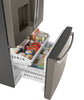 GE 25.5 Cu. Ft. French-Door Refrigerator with Exterior Ice and Water - GFE26JMMES - Refrigerator in Slate