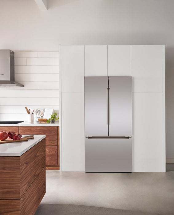 Réfrigérateur intelligent Bosch de série 800 de 20,8 pi3 et de 36 po de profondeur comptoir à portes françaises avec compresseur double