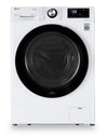 Laveuse à la vapeur intelligente haute efficacité LG à chargement frontal de 2,6 pi³ et de 24 po - blanche - superposable - WM1455HWA