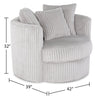 Midi Chenille Swivel Cuddler Chair - Groove Mist 