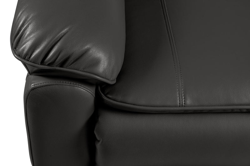 Fauteuil inclinable Chandler de 37 po en tissu d’apparence cuir - gris