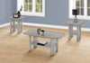 Everest 35.5" Modern 3-Pack Coffee + 2 End Tables with Shelf - Grey |Ensemble 3 tables modernes Everest de 35,5 po (table à café et 2 tables de bout) avec tablette - gris