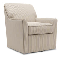  Fauteuil d’appoint pivotant Sofa Lab de 31 po fabriqué au Canada en tissu - beige Mushroom Beige 