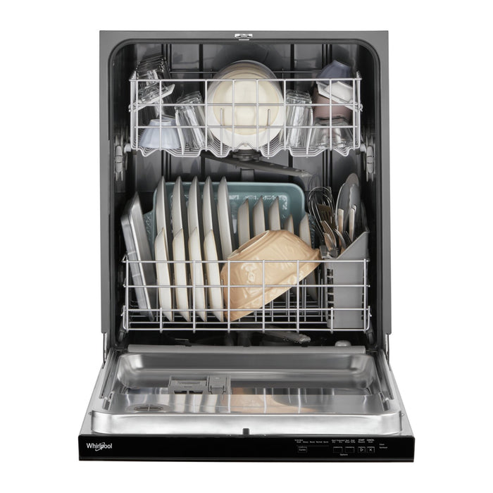 Lave-vaisselle encastré Whirlpool de 24 po et de 55 dBA avec commandes sur le dessus - noir - WDP540HAMB