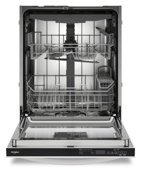 Lave-vaisselle encastré Whirlpool de 24 po et de 44 dBA avec commandes sur le dessus - blanc - WDT550SAPW